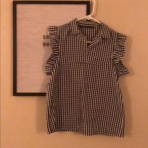 Zara Trafaluc Collection Gingham Top